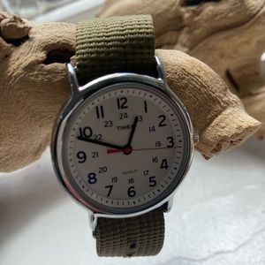 Timex Mens Green Strap Watch-T2n6519j